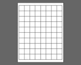 Picture of 1" X 1" Laser Labels, White, 80/Sheet