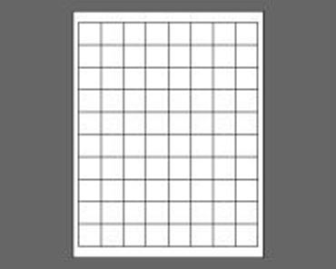 Picture of 1" X 1" Laser Labels, White, 80/Sheet