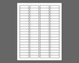 Picture of 1-3/4" X 1/2" Laser Labels, White, 80/Sheet