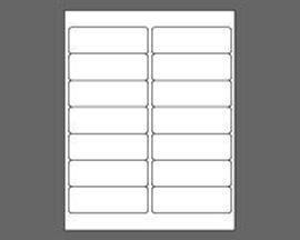 Picture of 4" X 1-1/3" Laser Labels, White, 14/Sheet