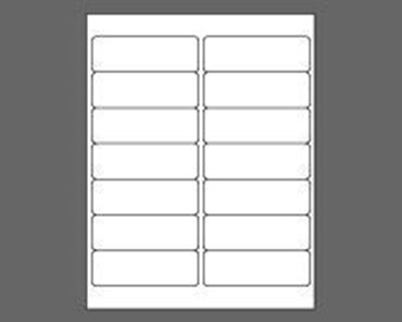 Picture of 4" X 1-1/3" Laser Labels, White, 14/Sheet