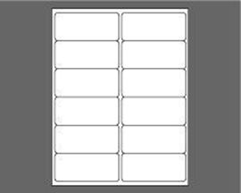 Picture of 4" X 1-3/4" Laser Labels, White, 12/Sheet