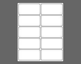 Picture of 4" X 2" Laser Labels, White, Removable Adhesive, 10/Sheet