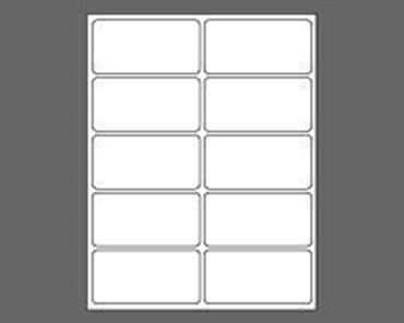 Picture of 4" X 2" Laser Labels, White, Removable Adhesive, 10/Sheet